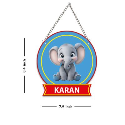 Personalized Elephant Theme Wall Hanging